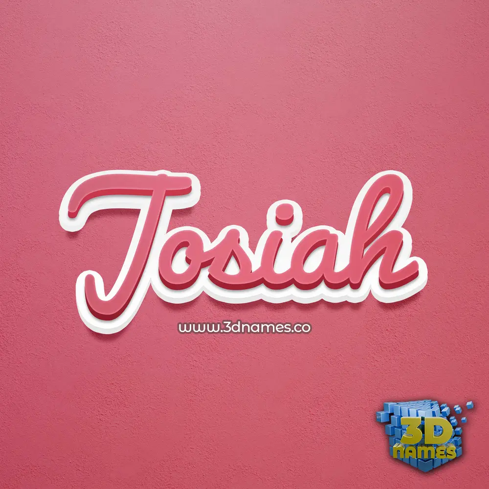 josiah in Red Scribble style - 3D name wallpaper