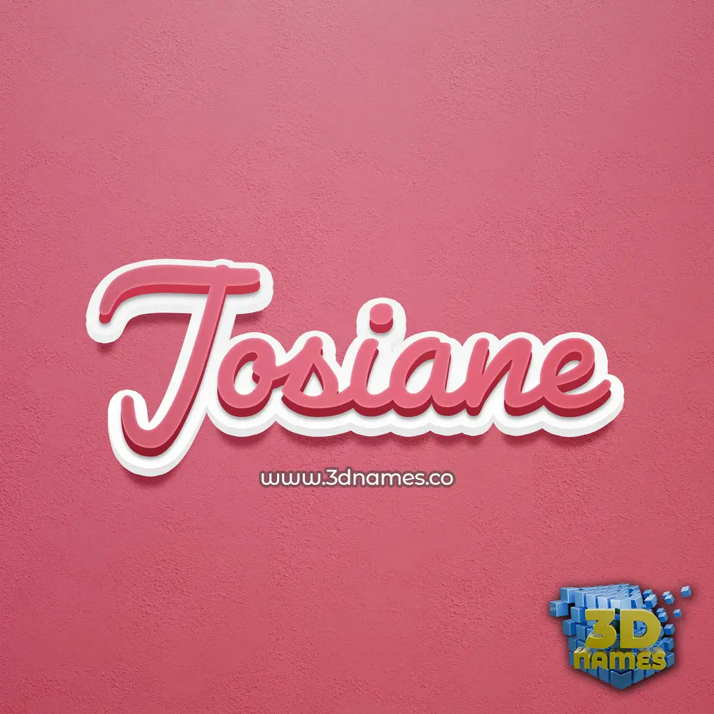 josiane in Red Scribble style - 3D name wallpaper