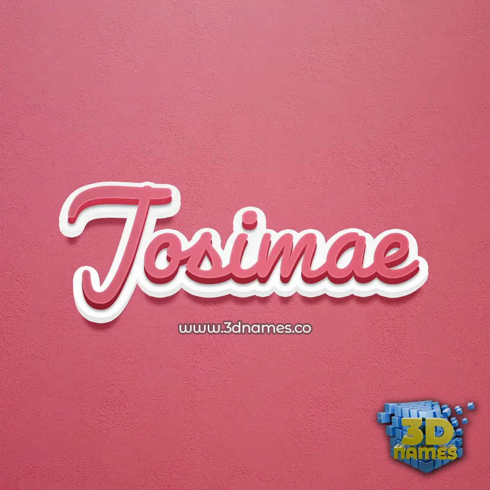 josimae in Red Scribble style - 3D name wallpaper