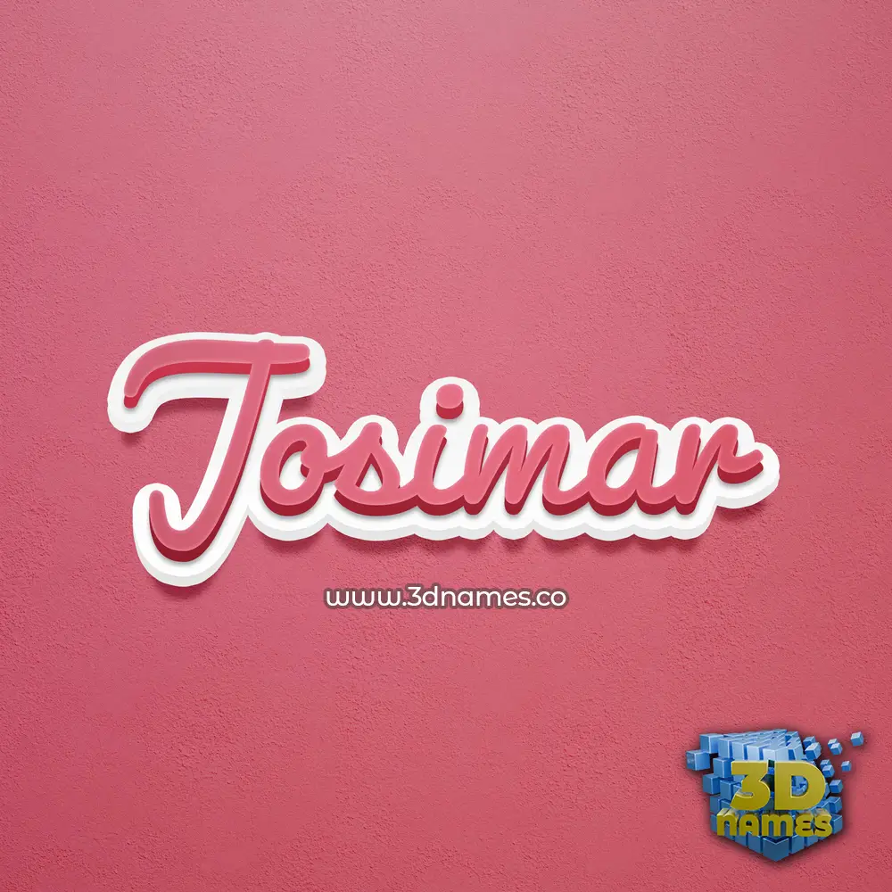 josimar in Red Scribble style - 3D name wallpaper