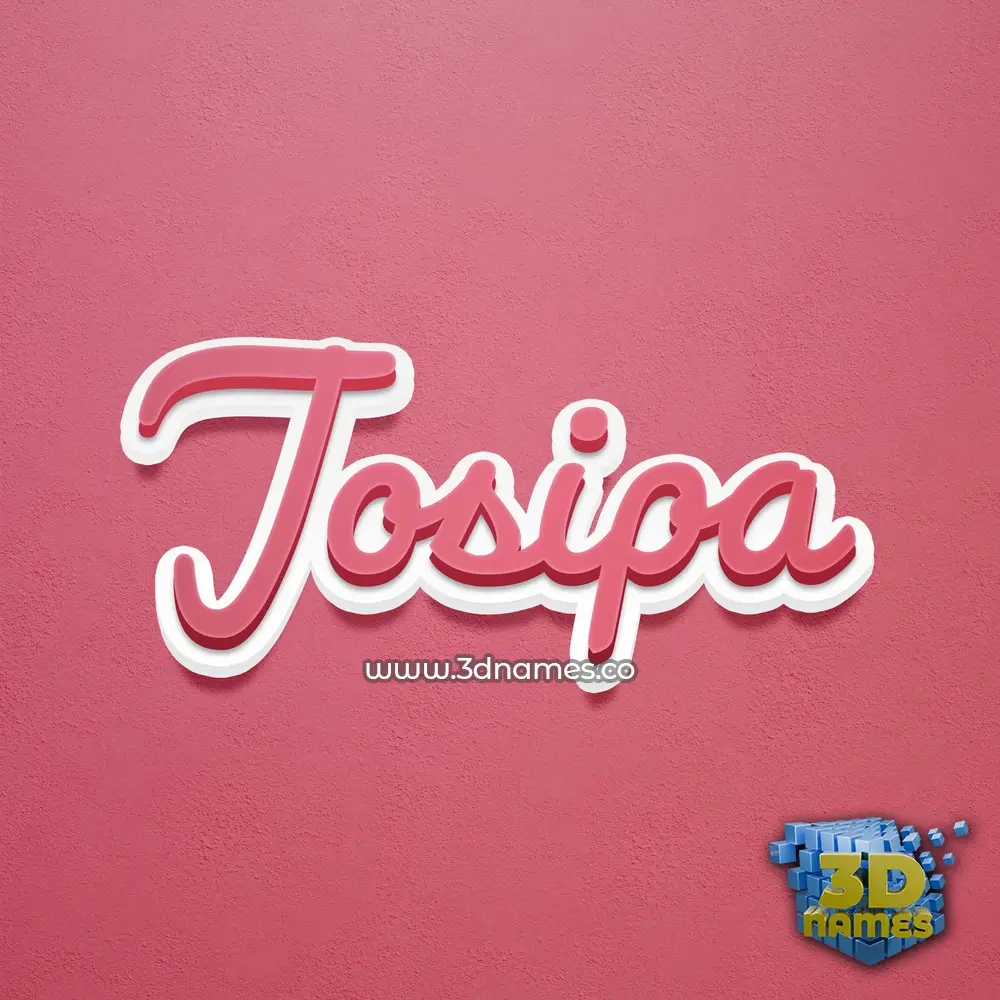 josipa in Red Scribble style - 3D name wallpaper