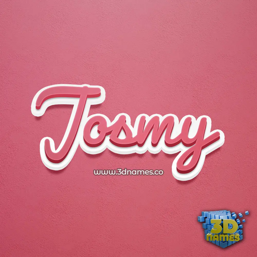josmy in Red Scribble style - 3D name wallpaper