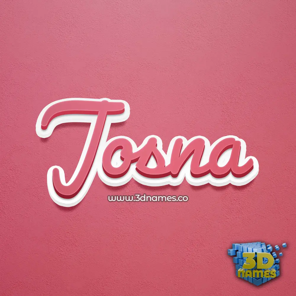 josna in Red Scribble style - 3D name wallpaper