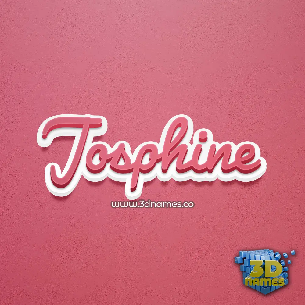 josphine in Red Scribble style - 3D name wallpaper