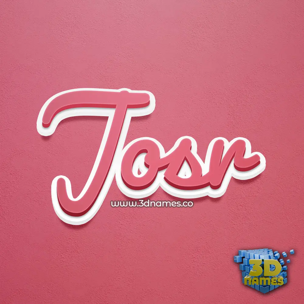 josr in Red Scribble style - 3D name wallpaper