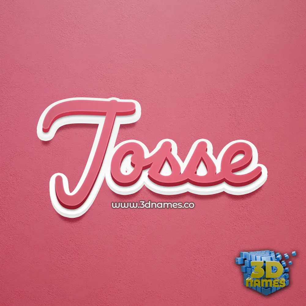 josse in Red Scribble style - 3D name wallpaper