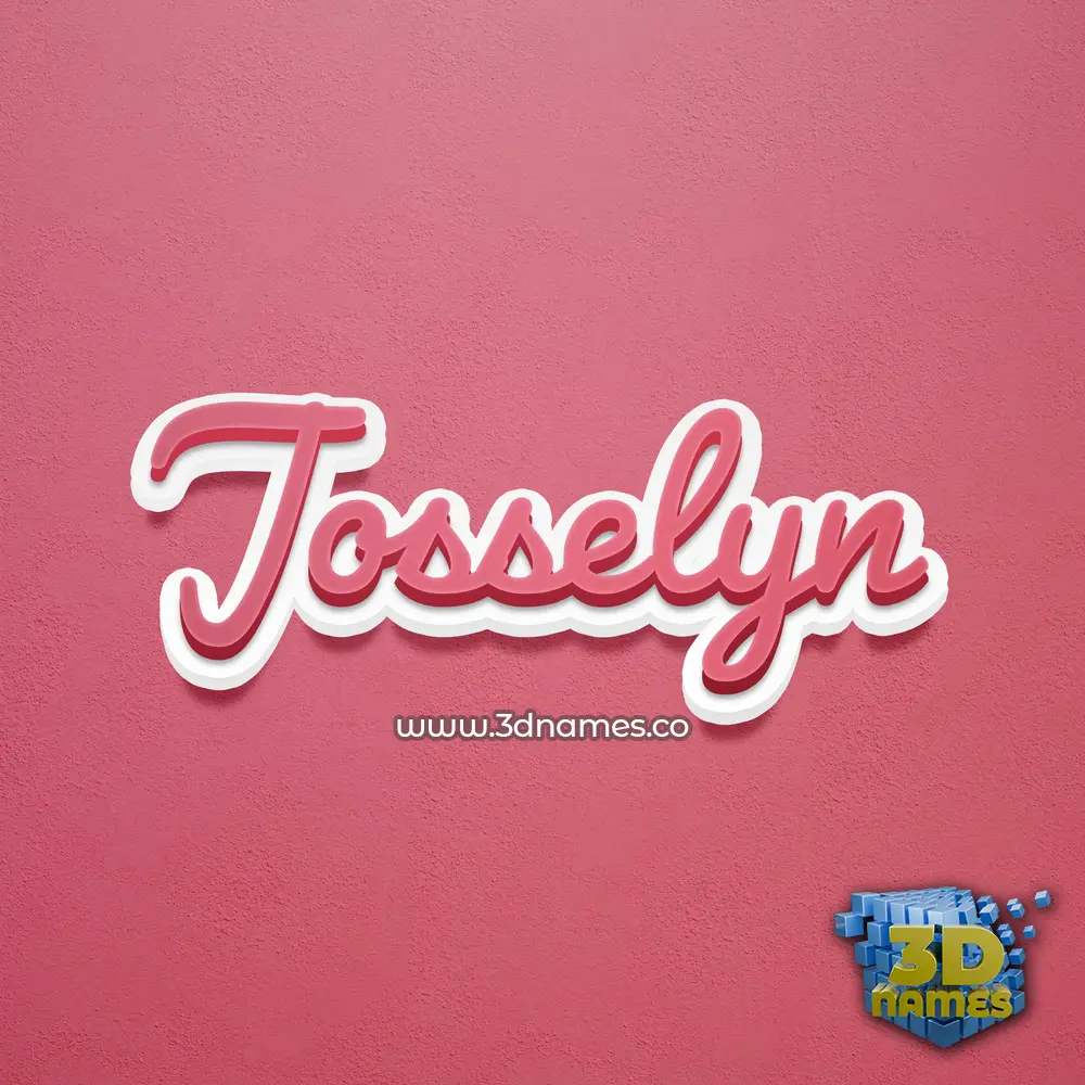 josselyn in Red Scribble style - 3D name wallpaper
