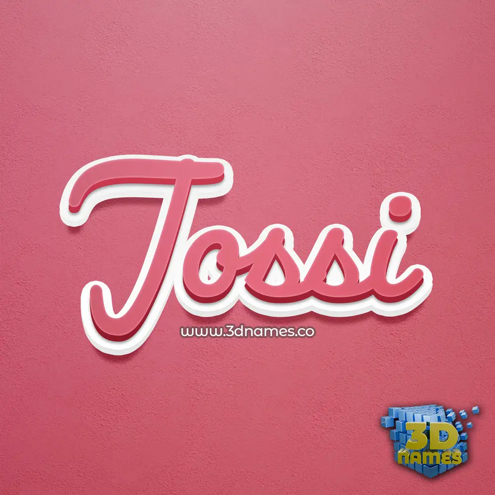 jossi in Red Scribble style - 3D name wallpaper