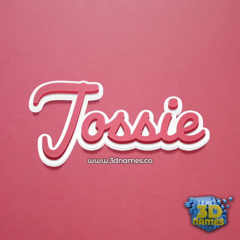 jossie in Red Scribble style - 3D name wallpaper