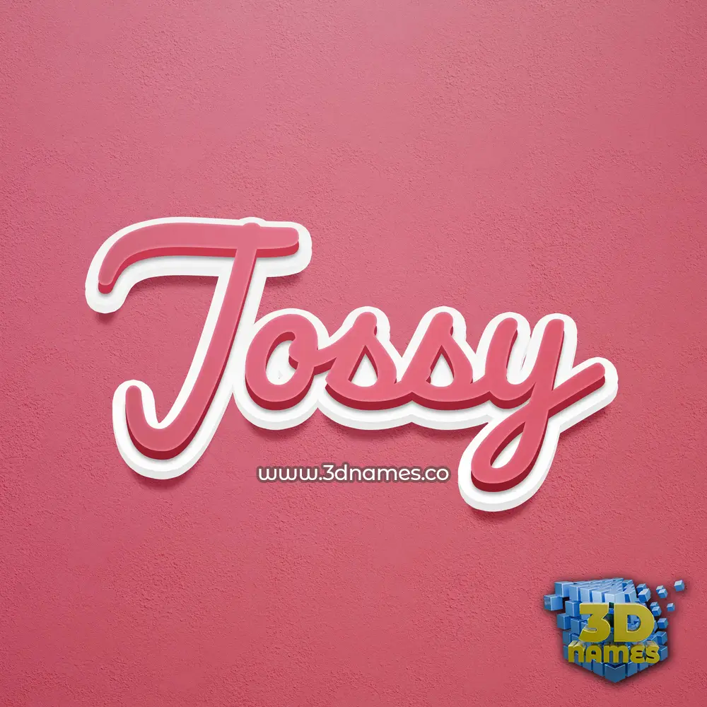 jossy in Red Scribble style - 3D name wallpaper