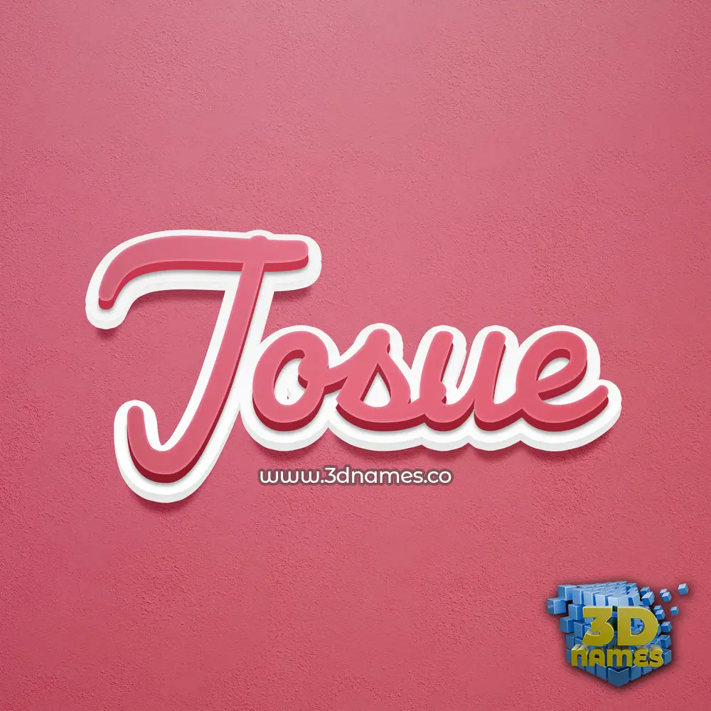 josue in Red Scribble style - 3D name wallpaper