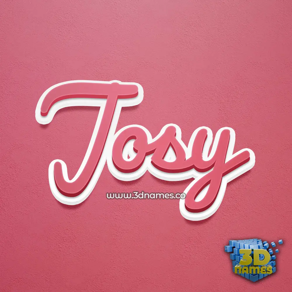 josy in Red Scribble style - 3D name wallpaper