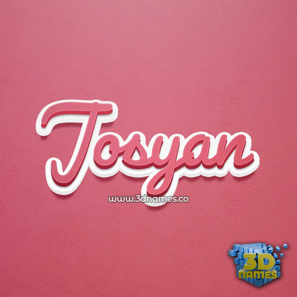 josyan in Red Scribble style - 3D name wallpaper