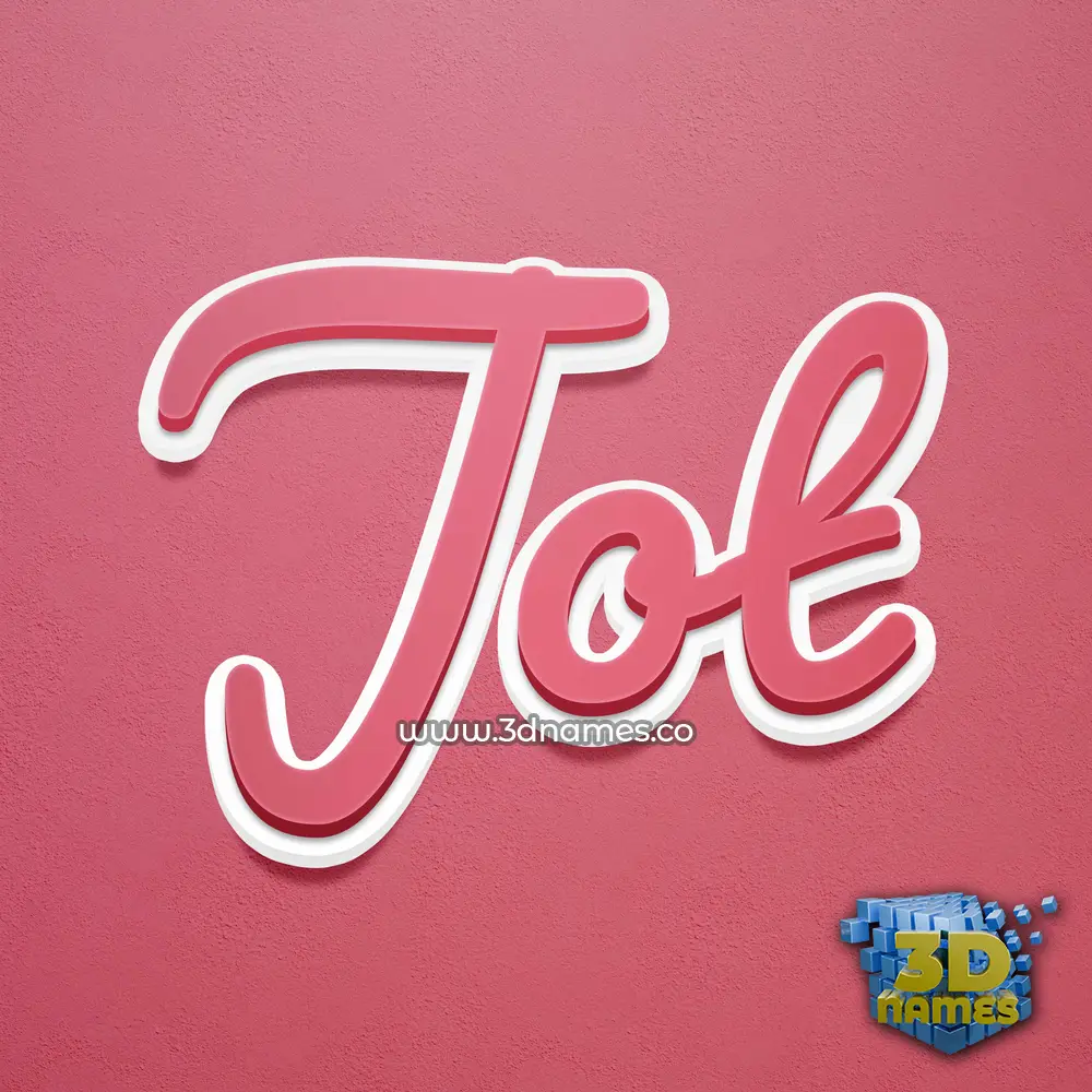jot in Red Scribble style - 3D name wallpaper