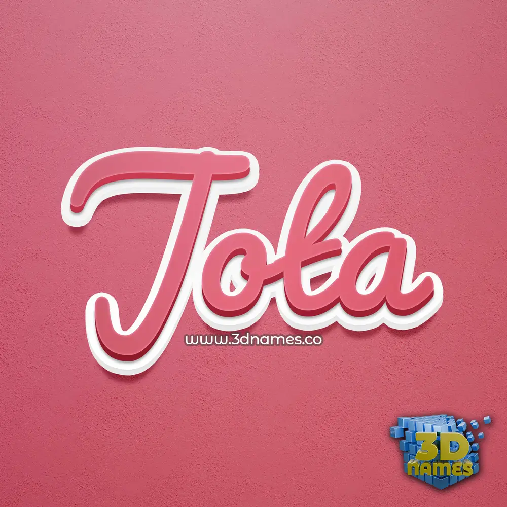 jota in Red Scribble style - 3D name wallpaper