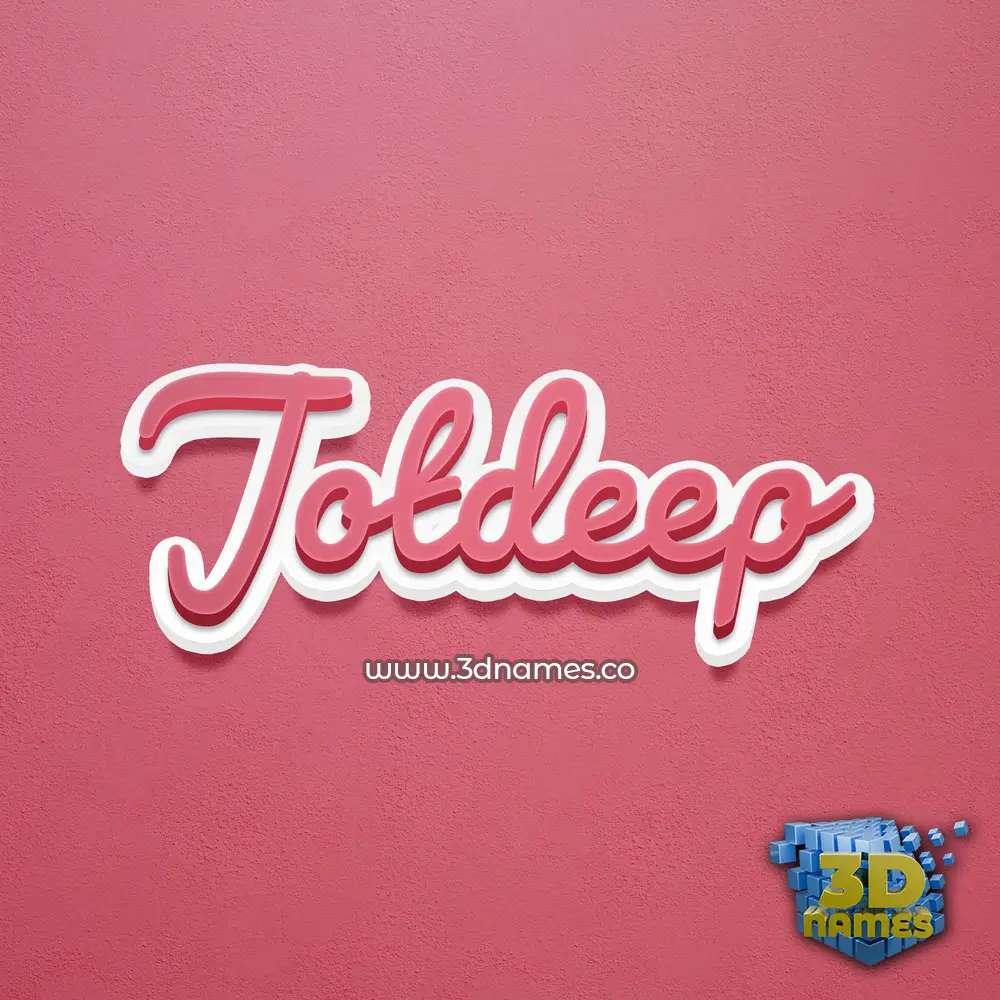 jotdeep in Red Scribble style - 3D name wallpaper