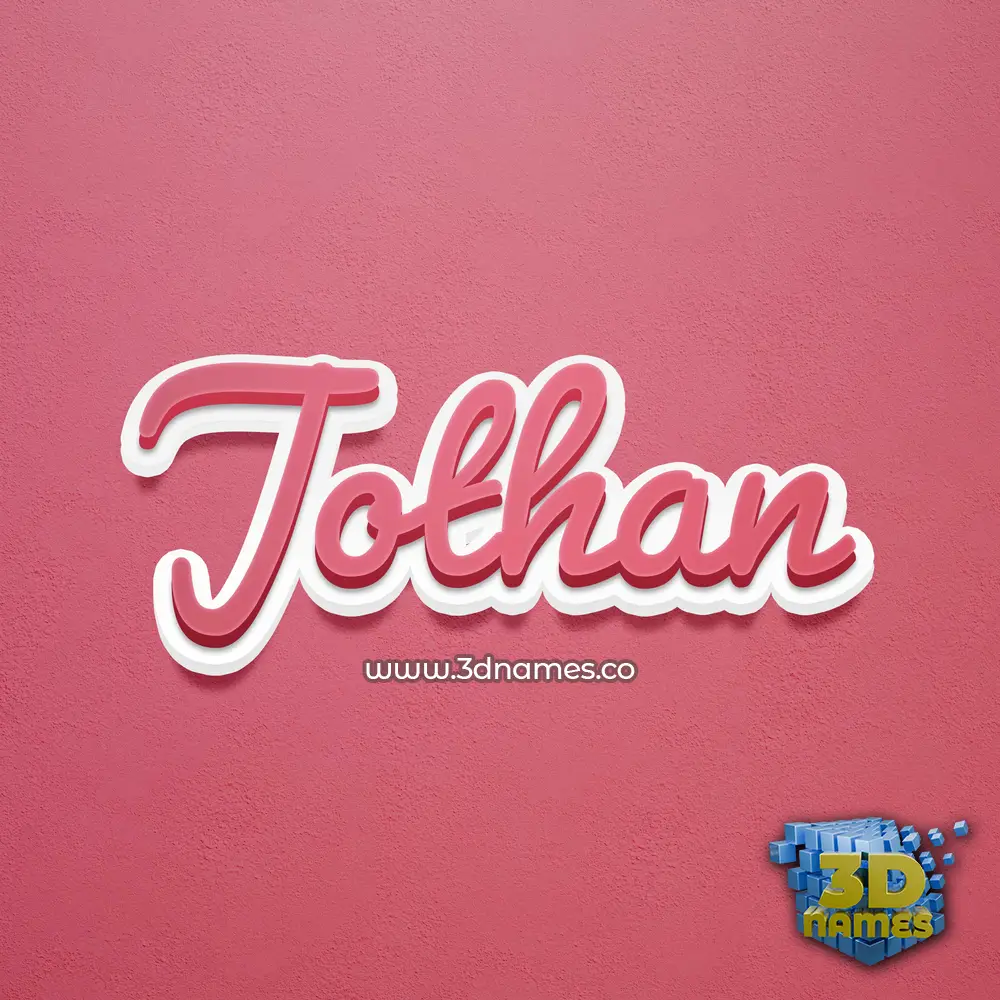 jothan in Red Scribble style - 3D name wallpaper