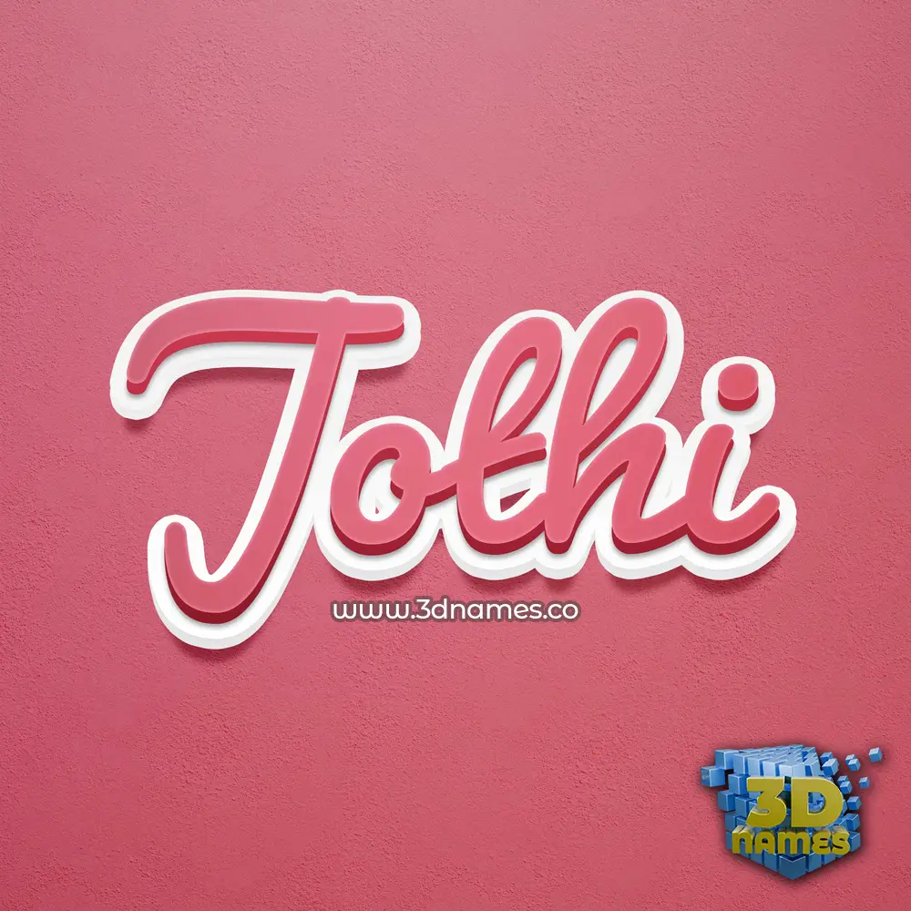 jothi in Red Scribble style - 3D name wallpaper