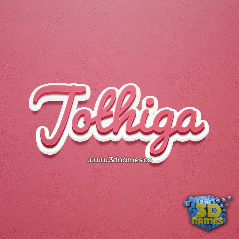 jothiga in Red Scribble style - 3D name wallpaper