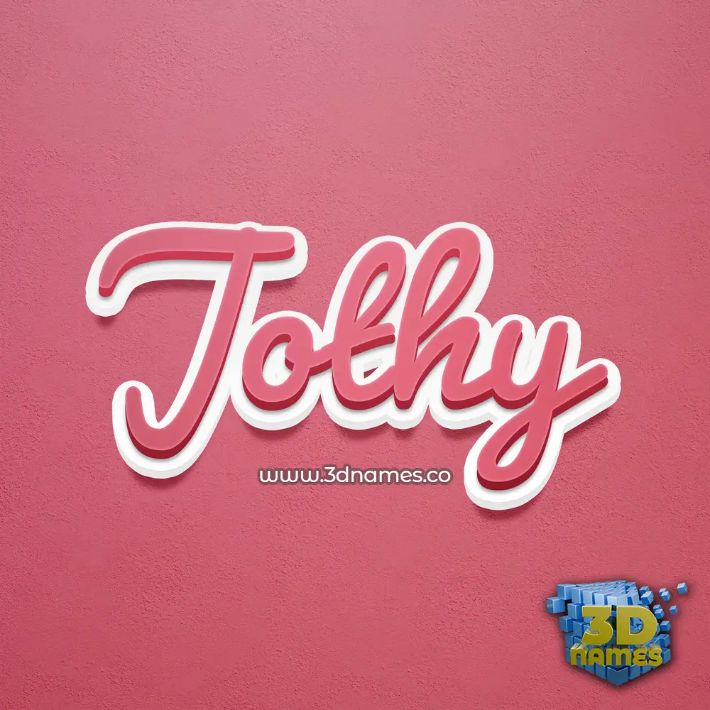 jothy in Red Scribble style - 3D name wallpaper