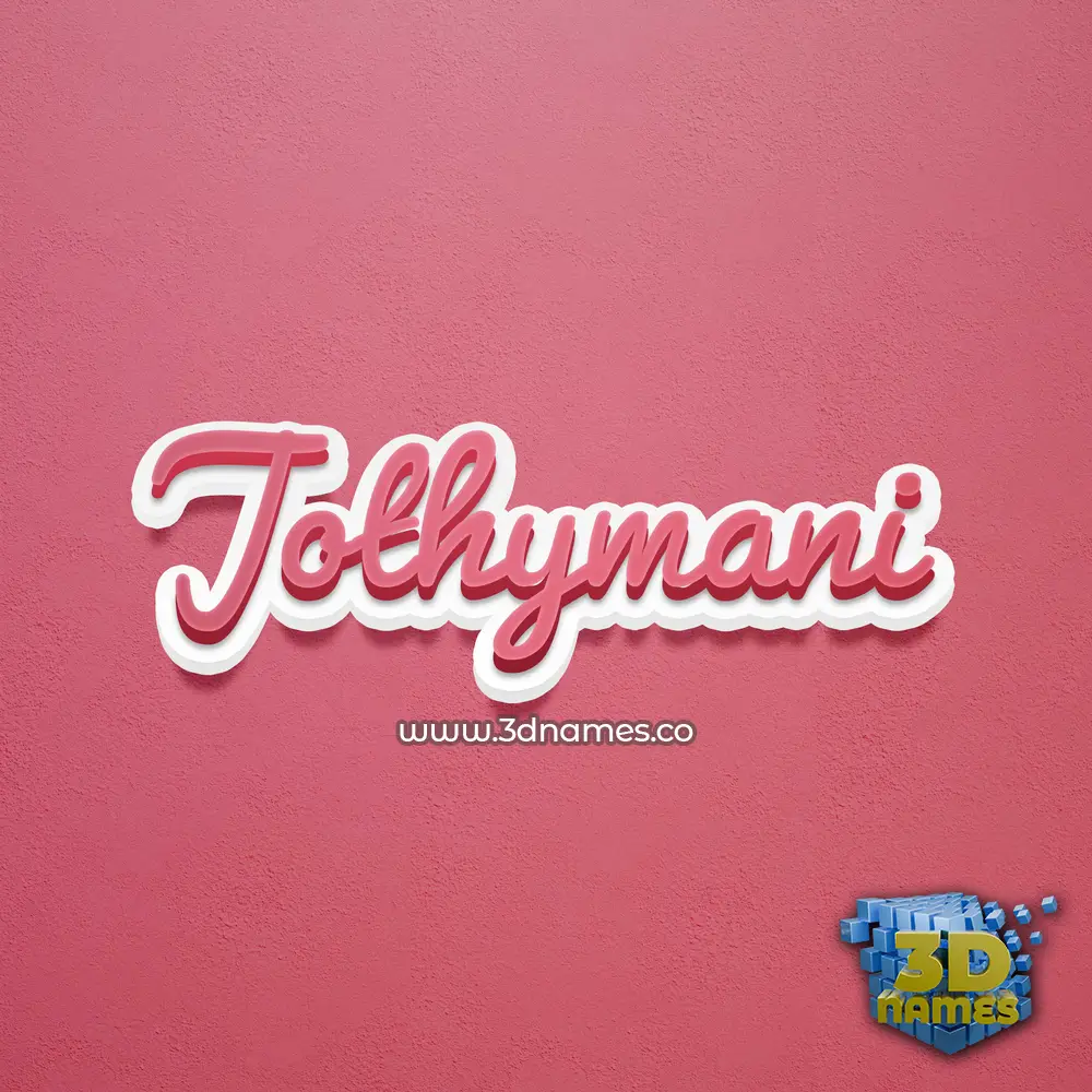 jothymani in Red Scribble style - 3D name wallpaper