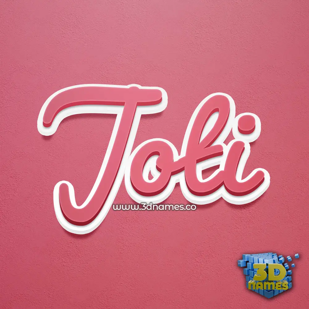 joti in Red Scribble style - 3D name wallpaper