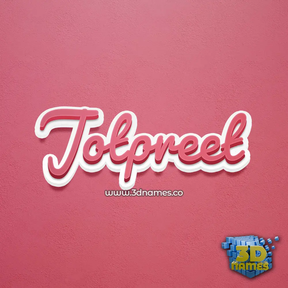 jotpreet in Red Scribble style - 3D name wallpaper