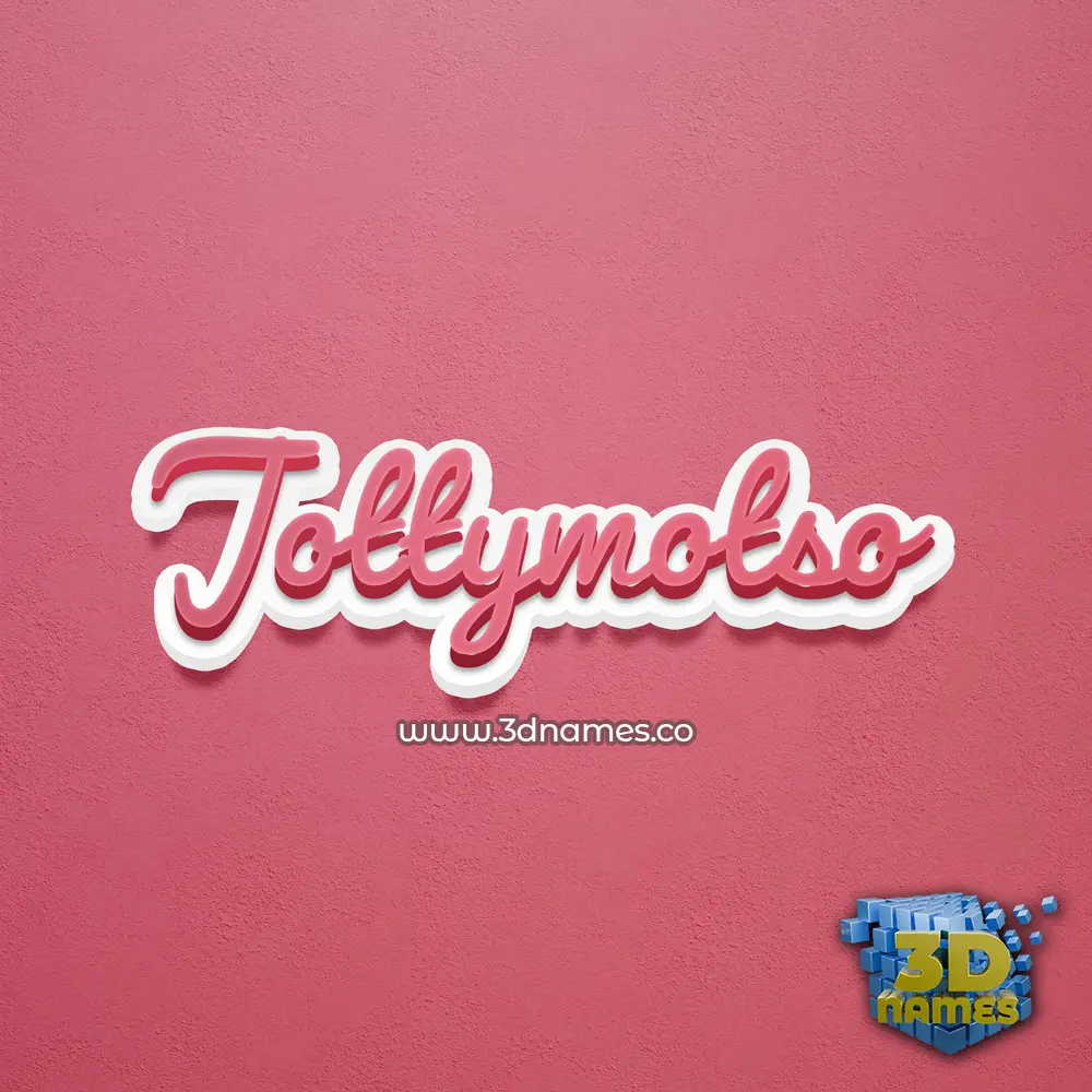 jottymotso in Red Scribble style - 3D name wallpaper