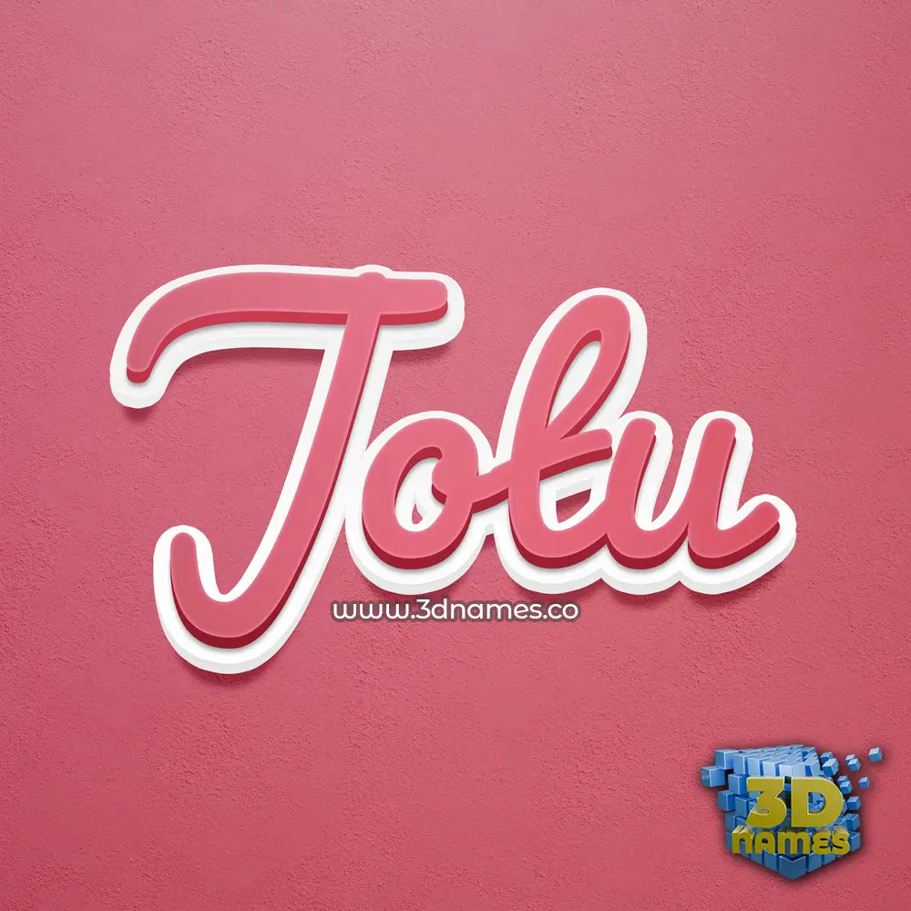 jotu in Red Scribble style - 3D name wallpaper