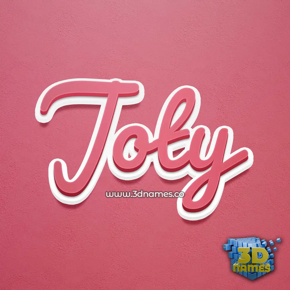 joty in Red Scribble style - 3D name wallpaper