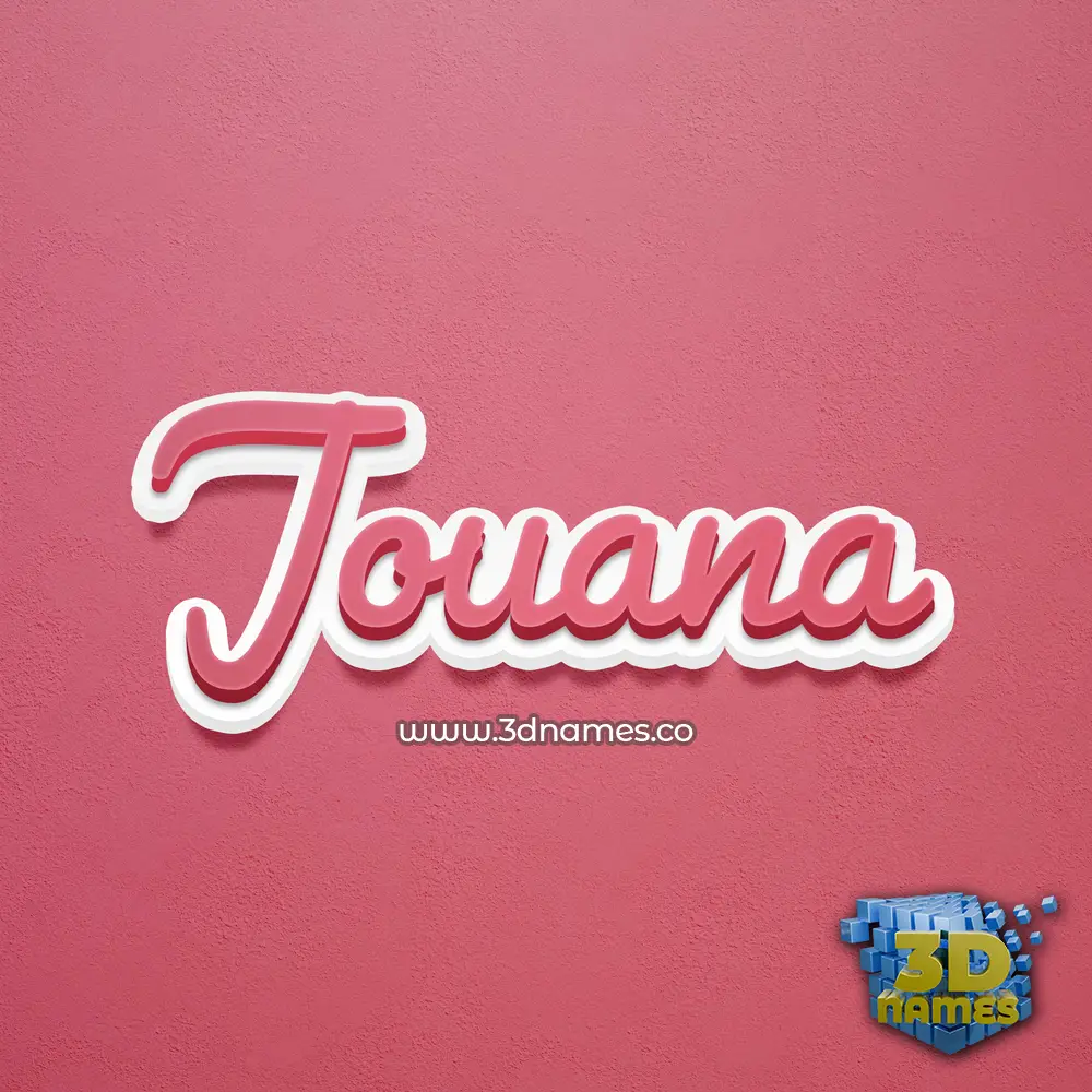 jouana in Red Scribble style - 3D name wallpaper