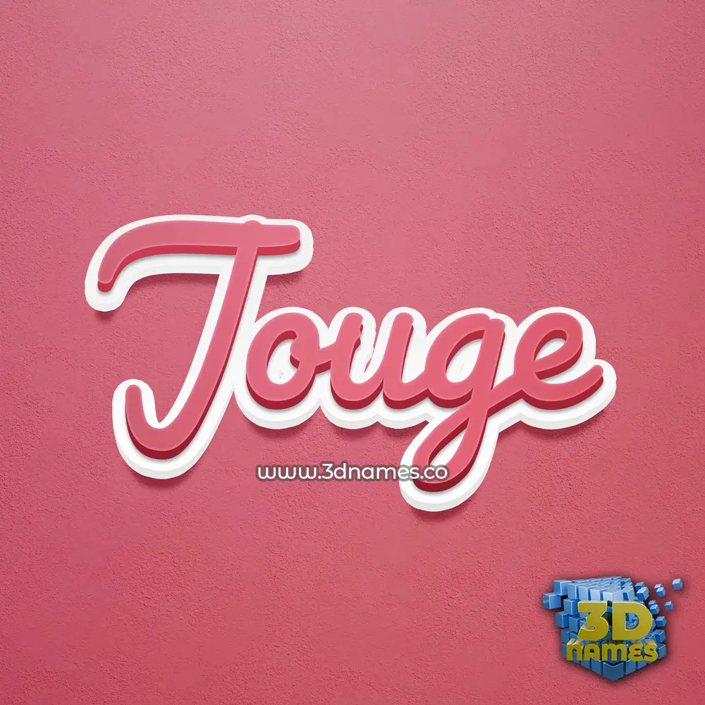jouge in Red Scribble style - 3D name wallpaper