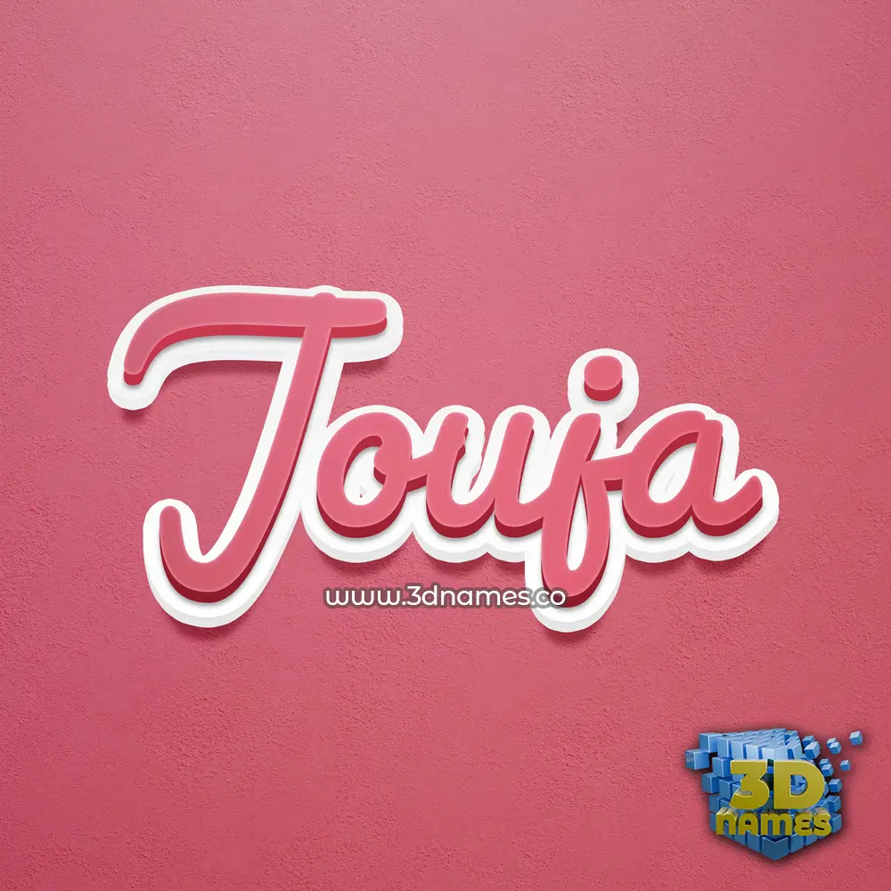 jouja in Red Scribble style - 3D name wallpaper