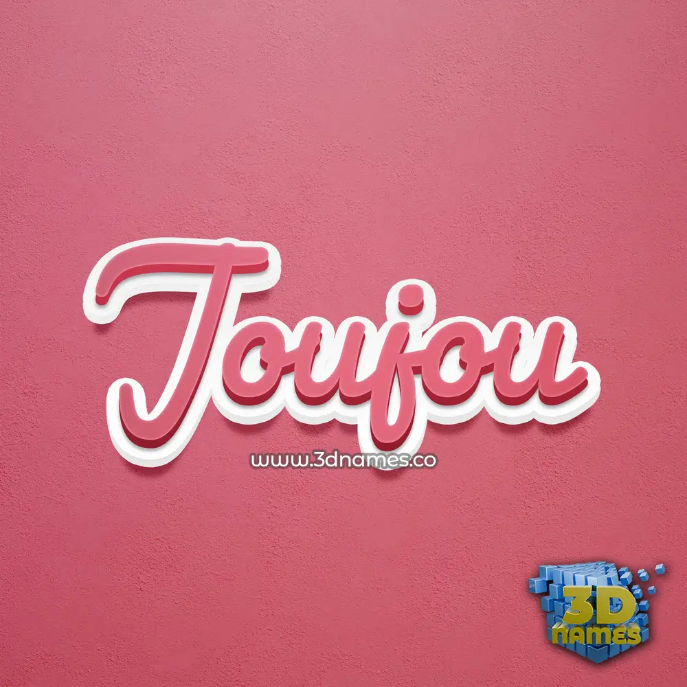 joujou in Red Scribble style - 3D name wallpaper
