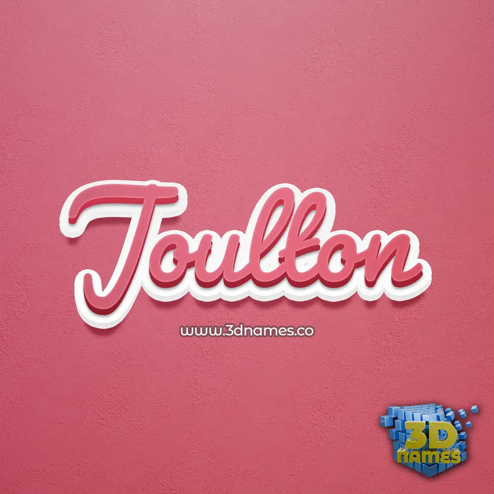 joulton in Red Scribble style - 3D name wallpaper