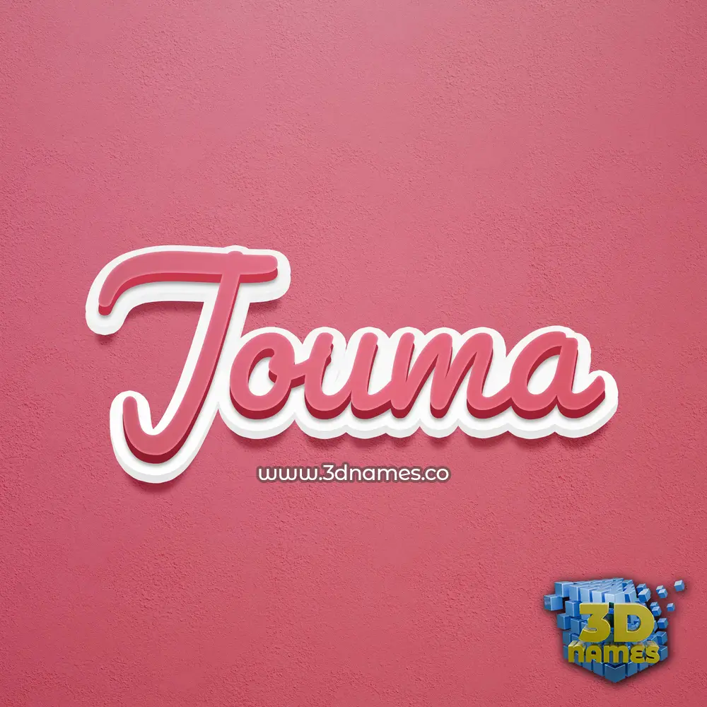 jouma in Red Scribble style - 3D name wallpaper