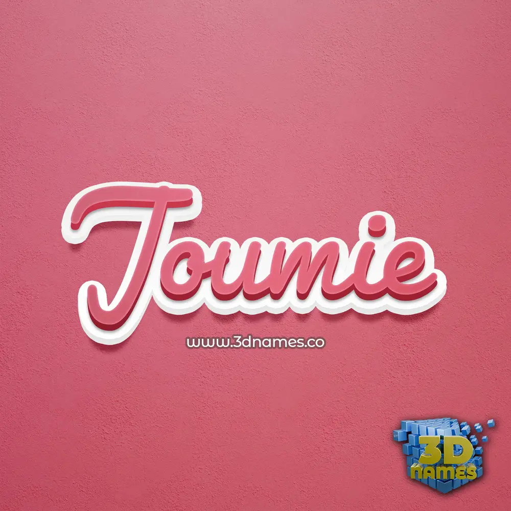 joumie in Red Scribble style - 3D name wallpaper