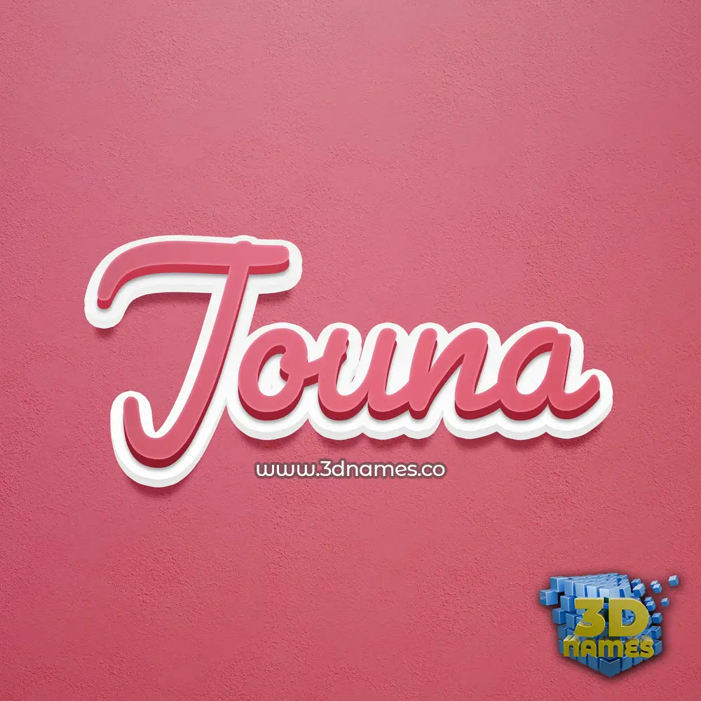 jouna in Red Scribble style - 3D name wallpaper