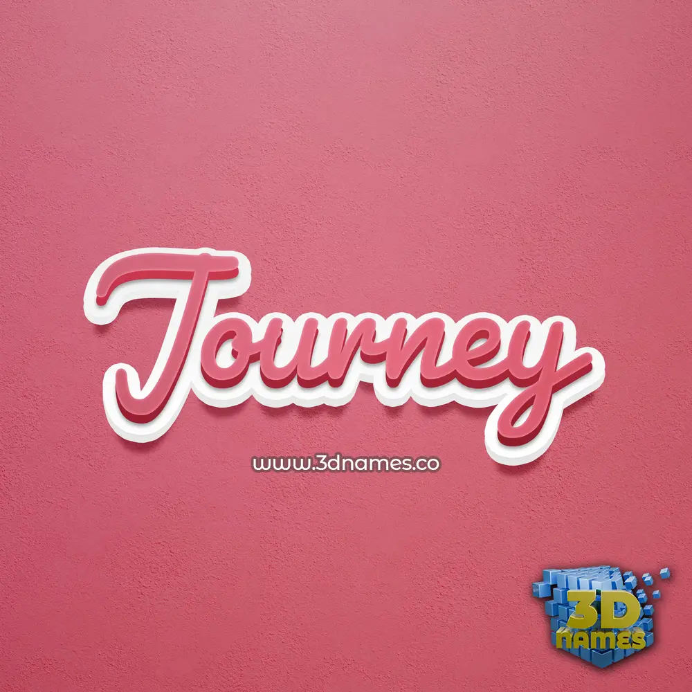 journey in Red Scribble style - 3D name wallpaper