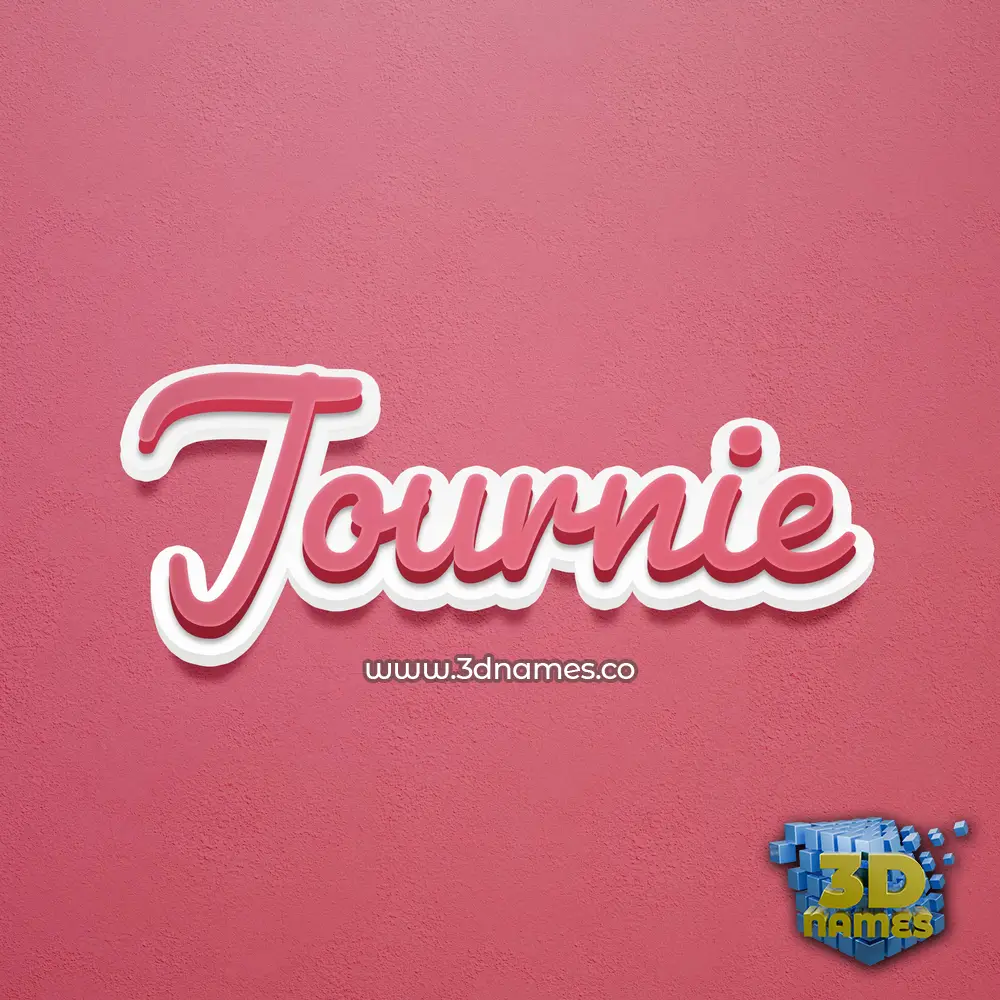 journie in Red Scribble style - 3D name wallpaper