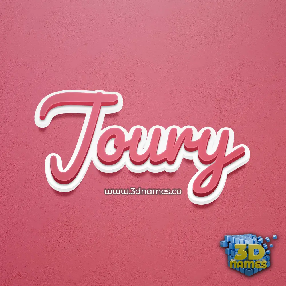 joury in Red Scribble style - 3D name wallpaper