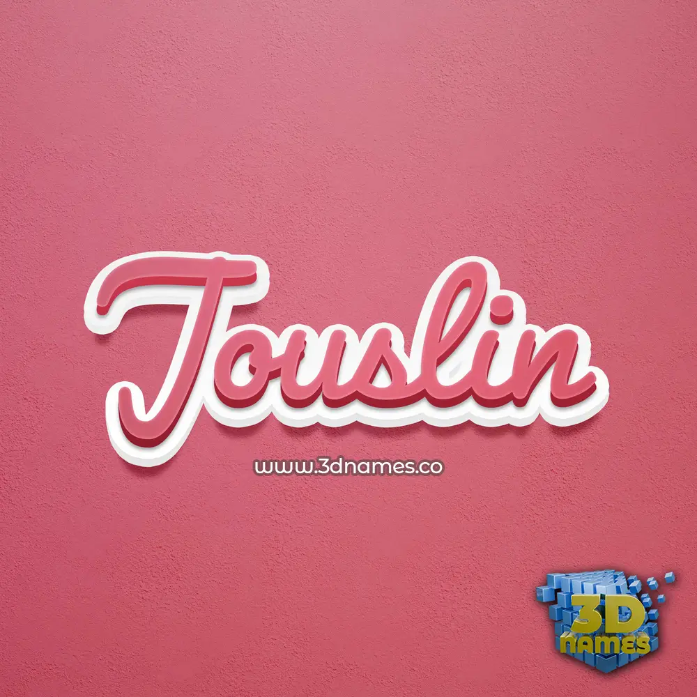 jouslin in Red Scribble style - 3D name wallpaper
