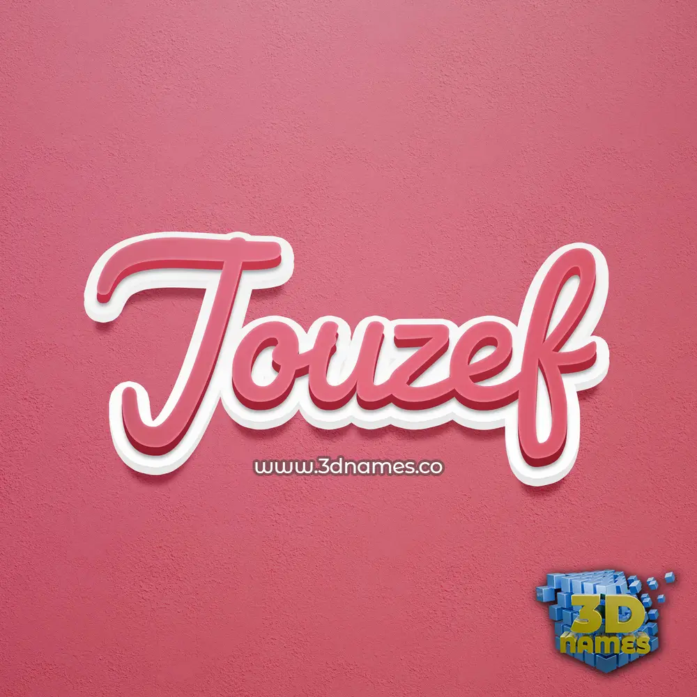jouzef in Red Scribble style - 3D name wallpaper