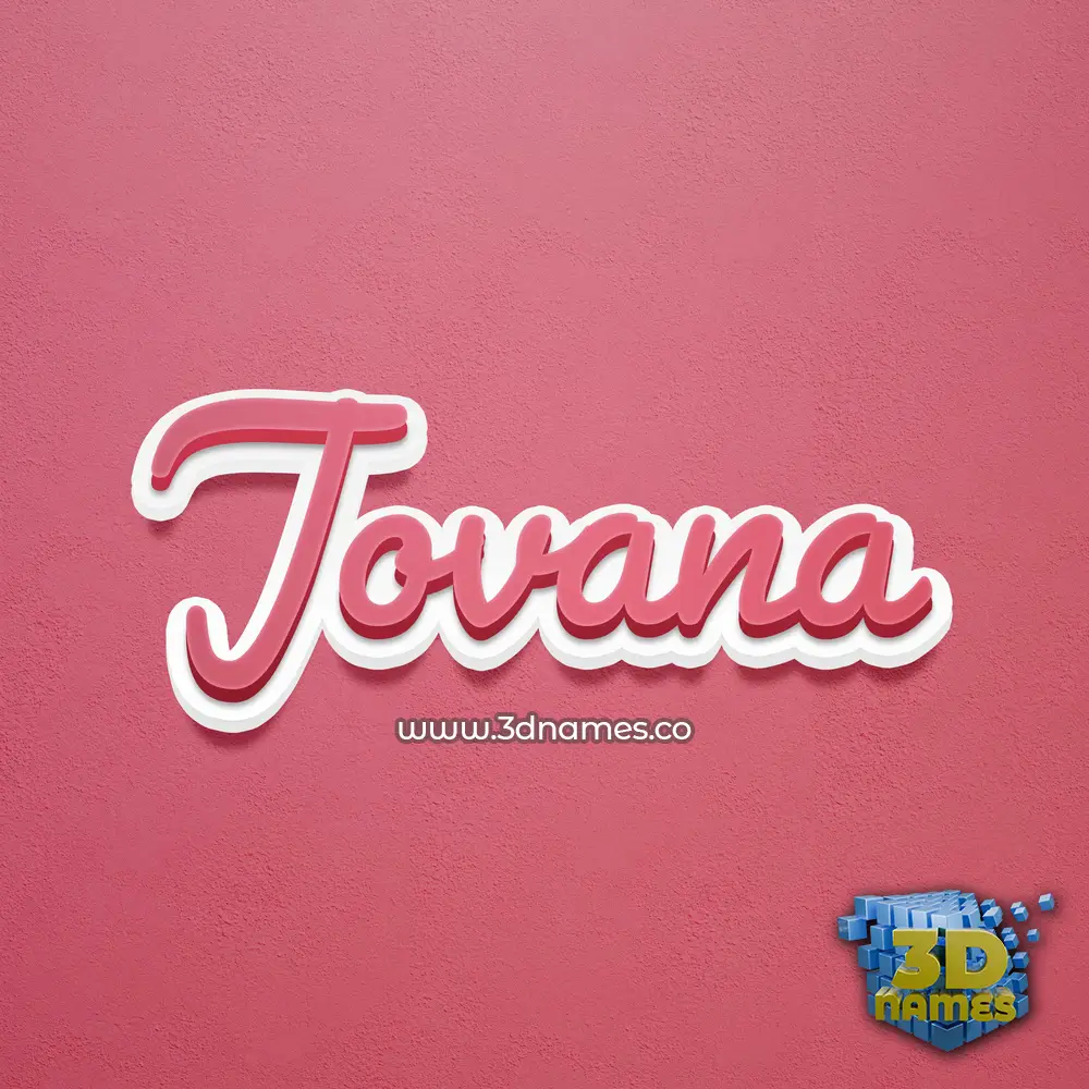 jovana in Red Scribble style - 3D name wallpaper