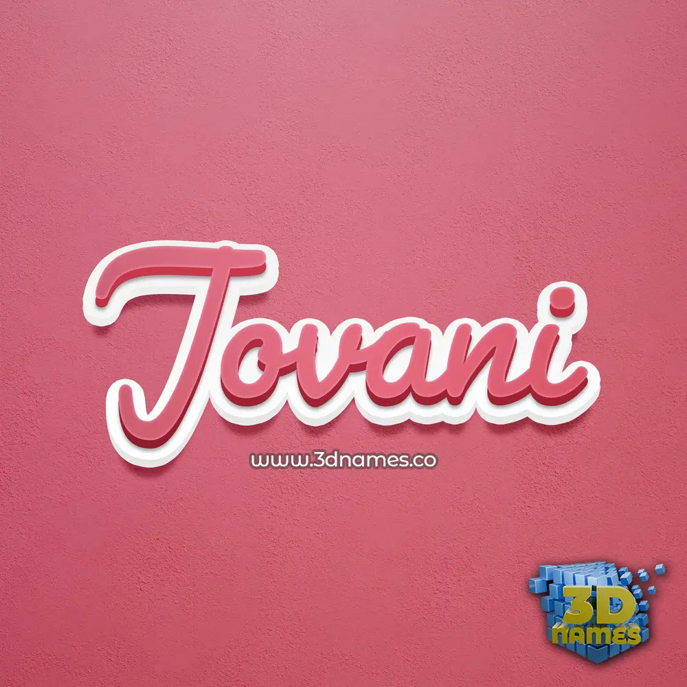 jovani in Red Scribble style - 3D name wallpaper