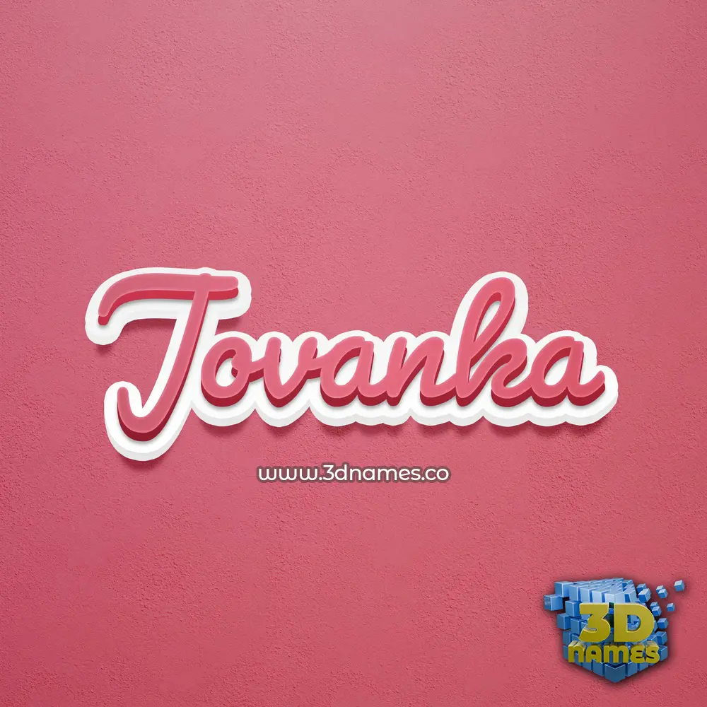 jovanka in Red Scribble style - 3D name wallpaper