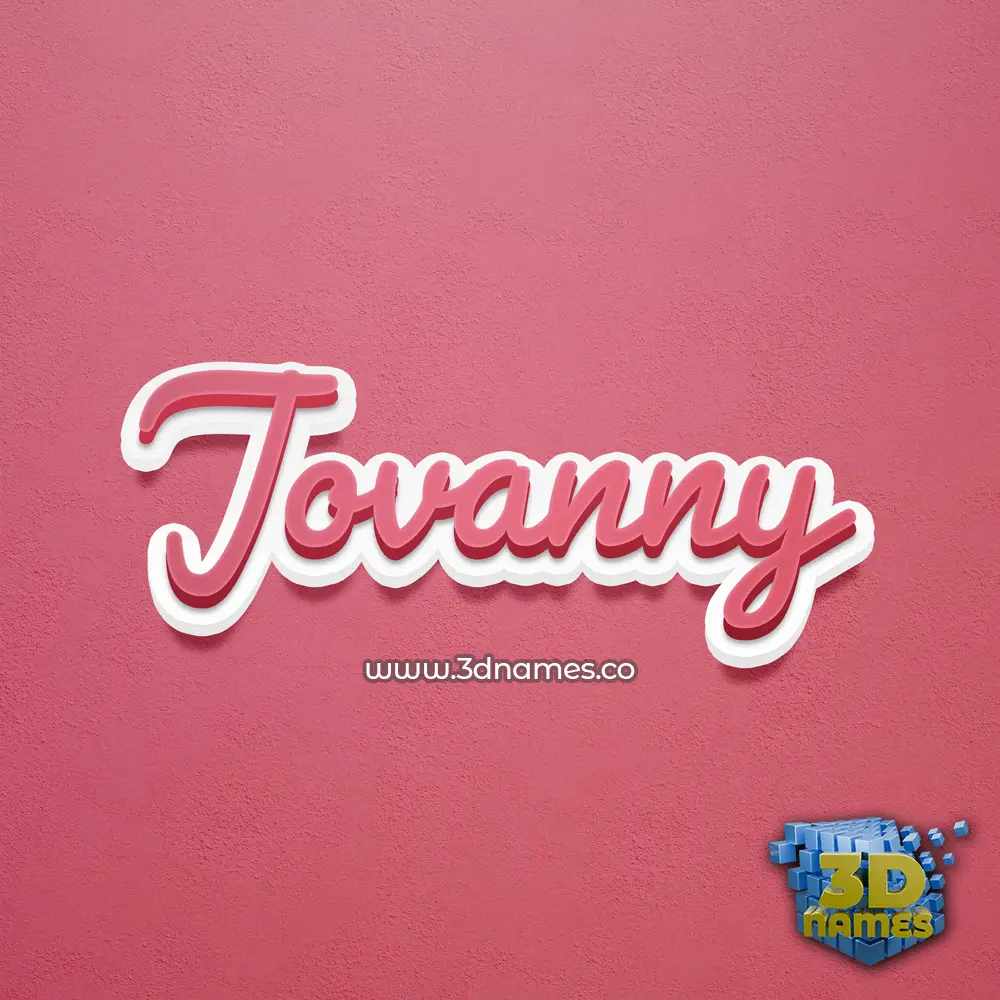 jovanny in Red Scribble style - 3D name wallpaper