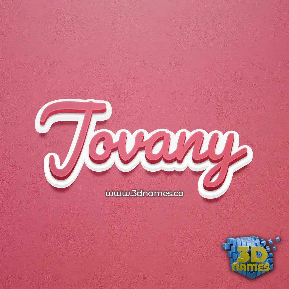 jovany in Red Scribble style - 3D name wallpaper