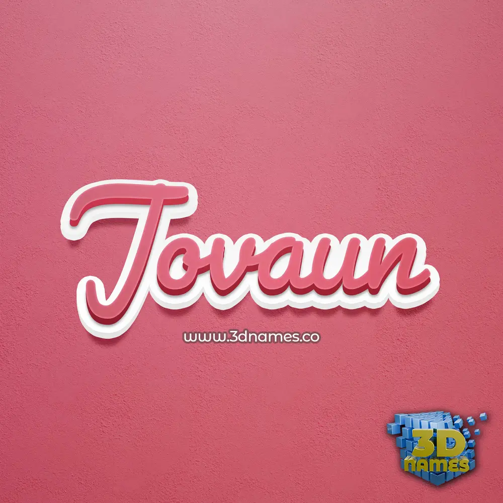 jovaun in Red Scribble style - 3D name wallpaper