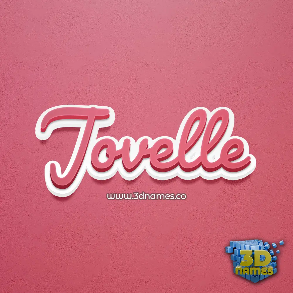 jovelle in Red Scribble style - 3D name wallpaper